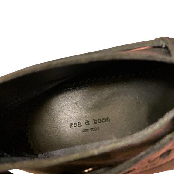 Rag and Bone Moto Black Leather Ankle Bootie Sullivan Buckle boots women Size 40 - Picture 8 of 10